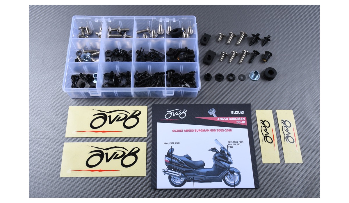 Kit Viti AVDB Specifico Per Carena SUZUKI AN650 BURGMAN 650 2003 2020