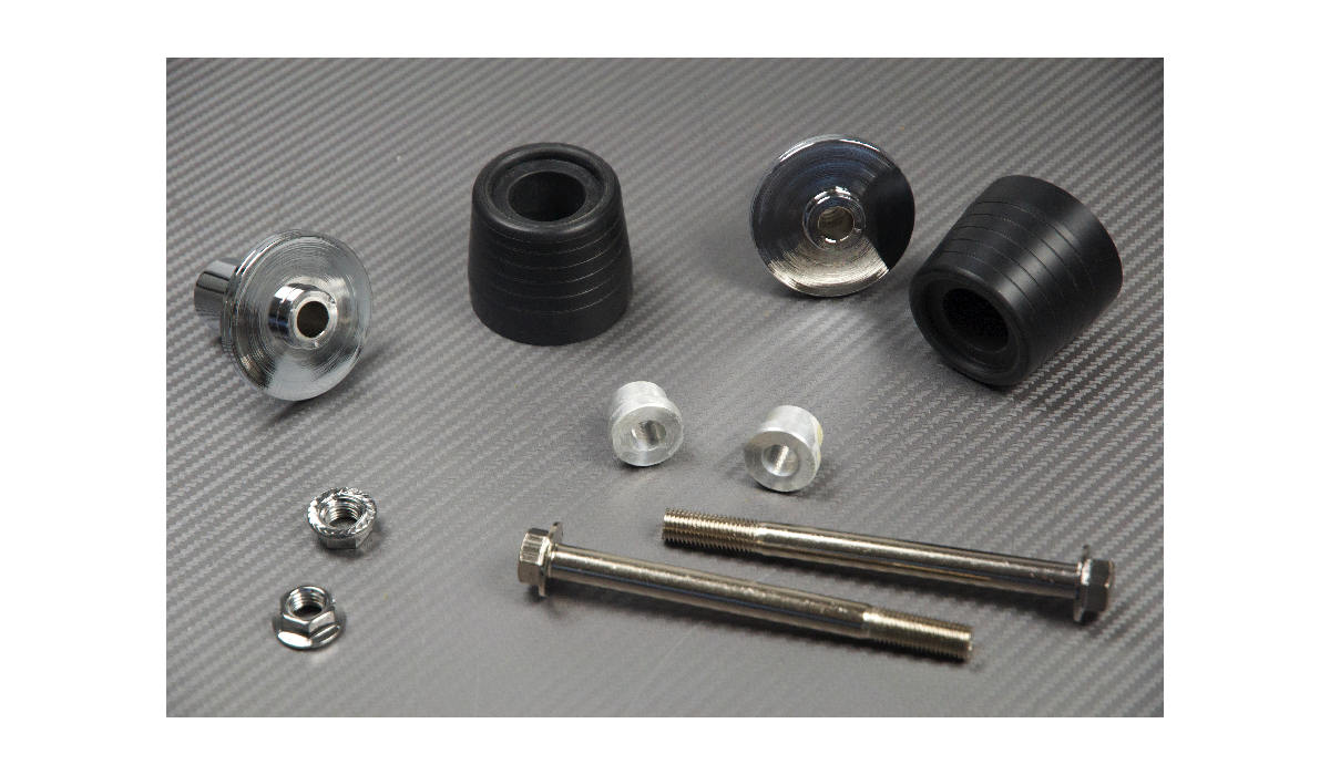 Pair of Universal Frame Sliders / Crash Pad without Offset