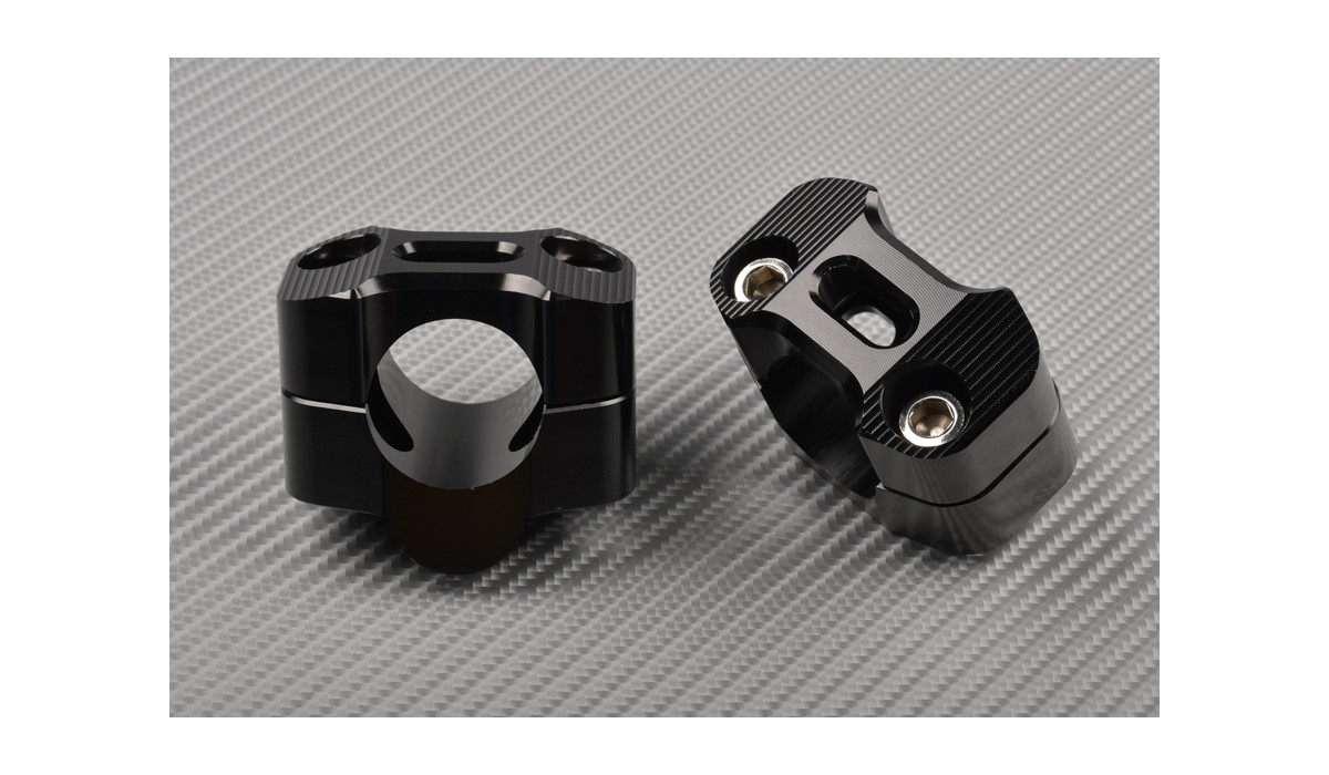 Pair of Universal Risers for 28 mm Handlebars DESIGN 2 AVDB MOTO L