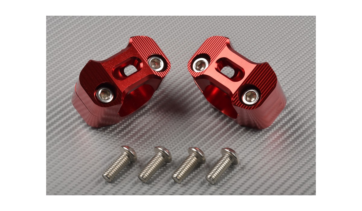 Pair of Universal Risers for 28 mm Handlebars DESIGN 2 AVDB MOTO L