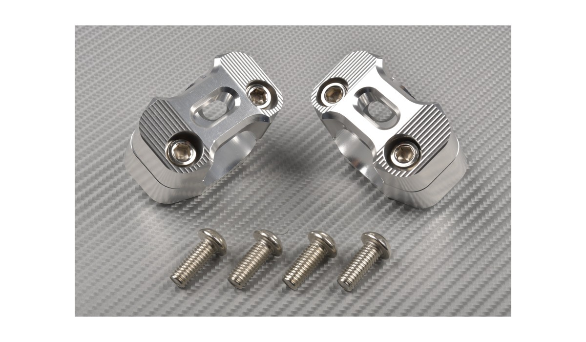 Pair of Universal Risers for 28 mm Handlebars DESIGN 2 AVDB MOTO L