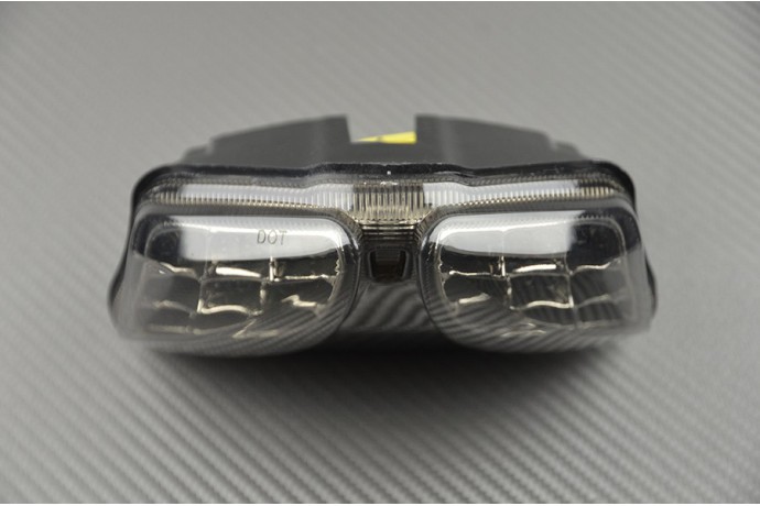 NBX con indicatori di direzione integrati per GSXR 600 750//2008-2013 GSXR 1000 2008-2013 Fanale posteriore a LED trasparente per moto