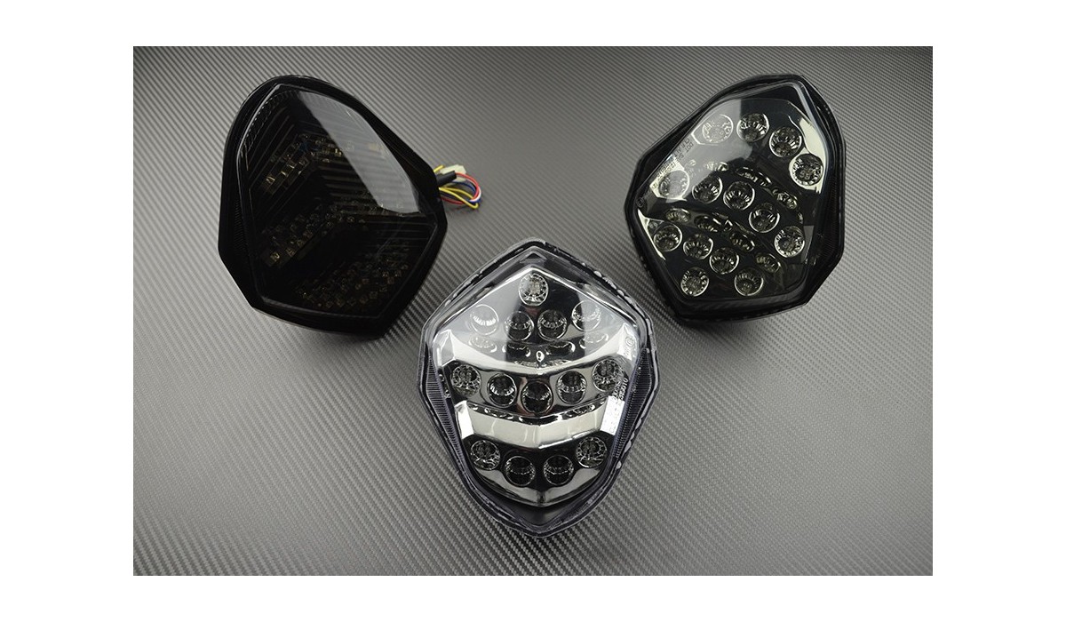 Topzone Fanale Posteriore LED Con Frecce Integrate Per Honda CBR1100XX 1999-2006 - Lenti Fumé, Plug And Play
