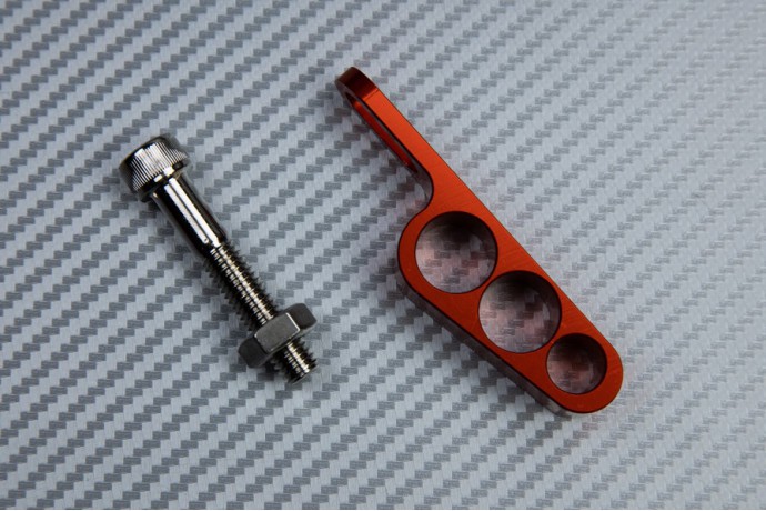 Ze Universal waste pipes bracket in anodised aluminum