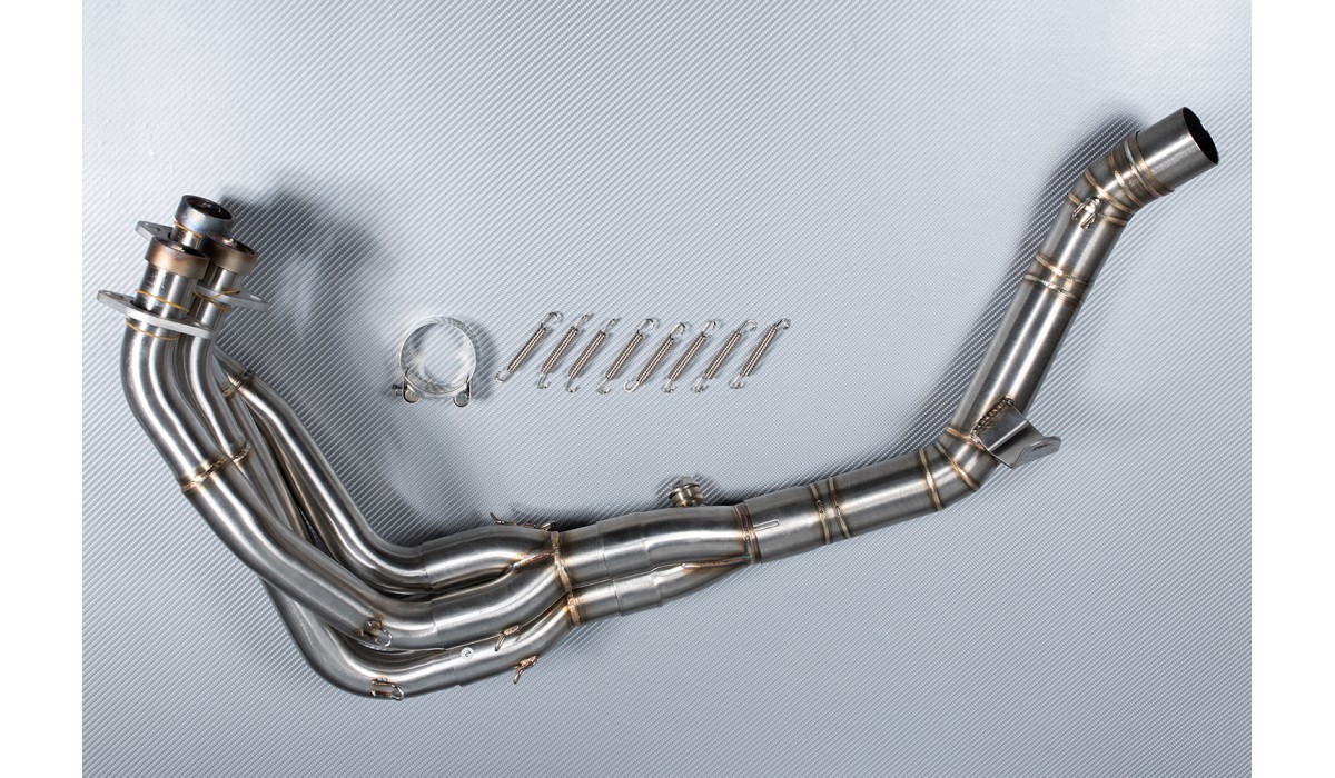 connettore per tubo di scarico sezione centrale Sistema di scarico per moto per Z900 2017-2019 Tubo centrale di scarico per moto in acciaio inossidabile