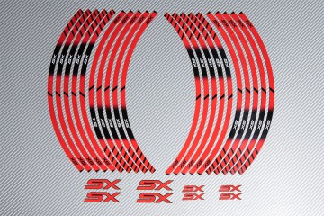 Strisce nastro adesivo racing per cerchio ruota KAWASAKI SX