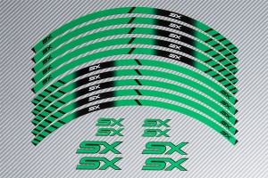 Racing Klebstoff-Felge-Rad-Streifen KAWASAKI SX
