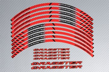 Strisce nastro adesivo racing per cerchio ruota  - Modello DRAGSTER