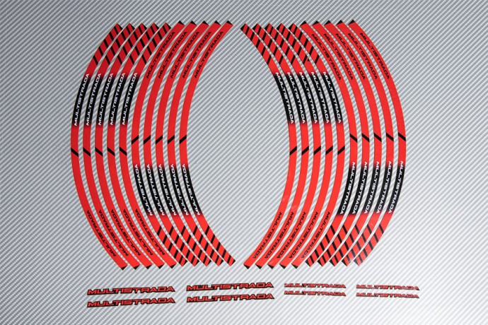 Stickers de llantas Racing DUCATI - Modelo MULTISTRADA