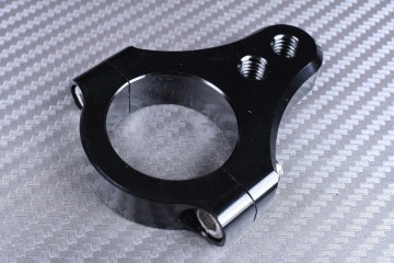 Steering damper fastening clamp for fork arm