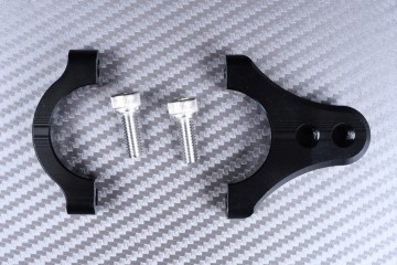Steering damper fastening clamp for fork arm