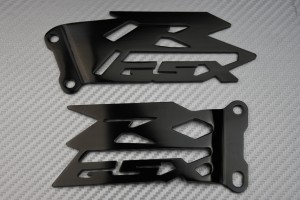 Brackets / Pair of Heel Rests SUZUKI - GSXR Logo