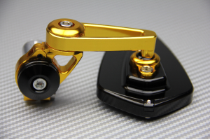 Pair of Bar End Rearview Mirrors with Small Adjustable Arms