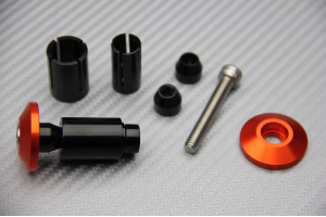 Paar eloxierte flache Lenkerenden