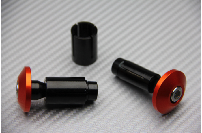 Paar eloxierte flache Lenkerenden