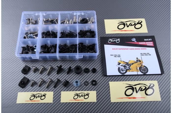 AVDB Specific Hardware / Complete Bolts & Screws Fairing Kit for DUCATI SUPERSPORT 620 / 750 / 800 / 900 / 1000 1998 - 2006