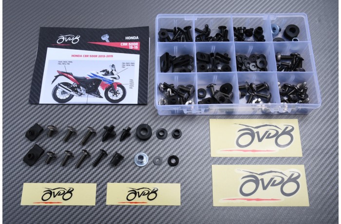 Kit de visserie AVDB spécifique pour carénages HONDA CBR 500 R 2013 - 2015