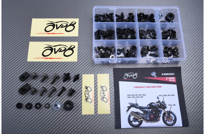 Spezifischer Schraubensatz AVDB für Verkleidungen KAWASAKI Z1000 2003 - 2006