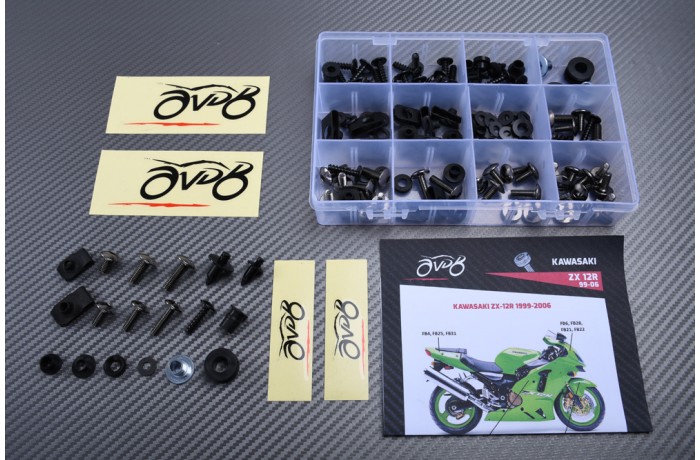 Kit de visserie AVDB spécifique pour carénages KAWASAKI ZX12R 1999 - 2006