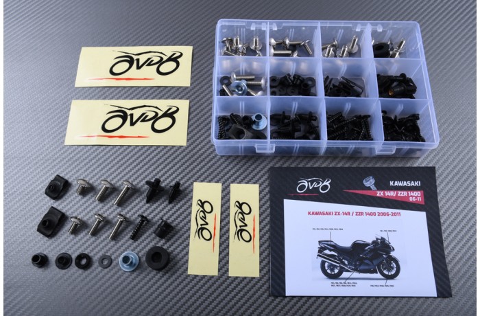 AVDB complementary Hardware / Bolts & Screws Kit for Fairing KAWASAKI ZX14R / ZZR 1400 2006 - 2011