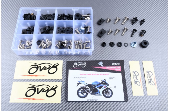 Spezifischer Schraubensatz AVDB für Verkleidungen SUZUKI GSXR 600 / 750 2006 - 2007