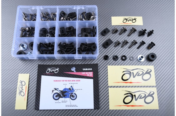 AVDB complementary Hardware / Bolts & Screws Kit for Fairing YAMAHA YZF R3 320 2015 - 2024