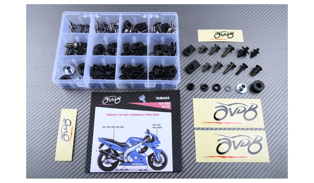 LoveMoto Jeux de visserie complets pour car/énages moto pour YZF-600 YZF 600 R6 06 07 YZF600 R6 2006 2007 Agrafes de fixation pour vis alu Dor Argent