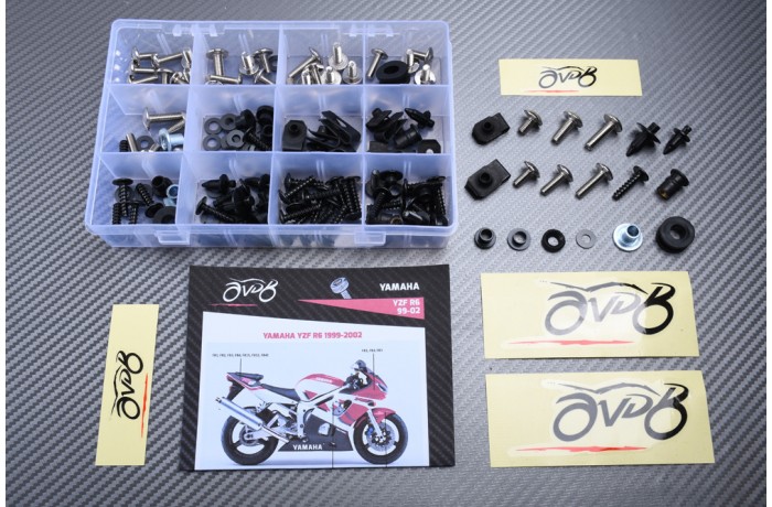Spezifischer Schraubensatz AVDB für Verkleidungen YAMAHA YZF R6 1999 - 2002