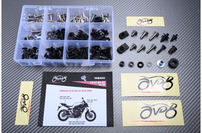 AVDB complementary Hardware / Bolts & Screws Kit for Fairing YAMAHA MT07 2014 - 2024