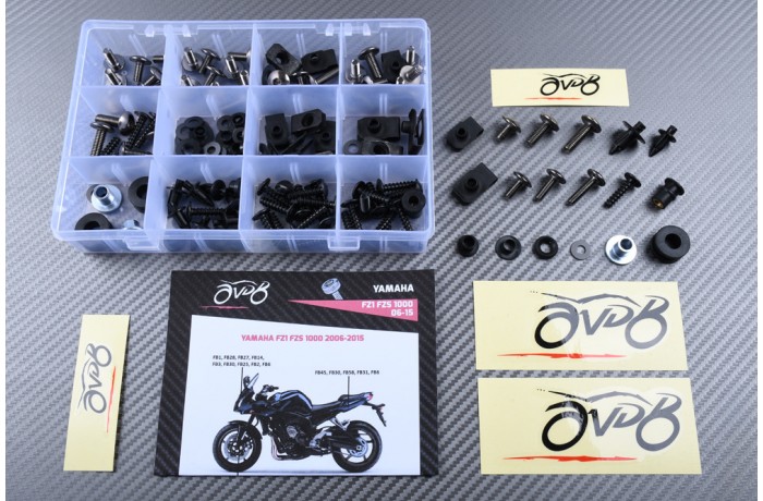 Kit de visserie AVDB spécifique pour carénages YAMAHA FZ1 FAZER 1000 2006 - 2015