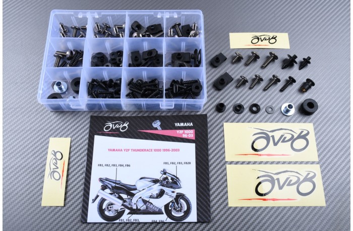 Kit de visserie AVDB spécifique pour carénages YAMAHA YZF THUNDERACE 1000 1996 - 2003