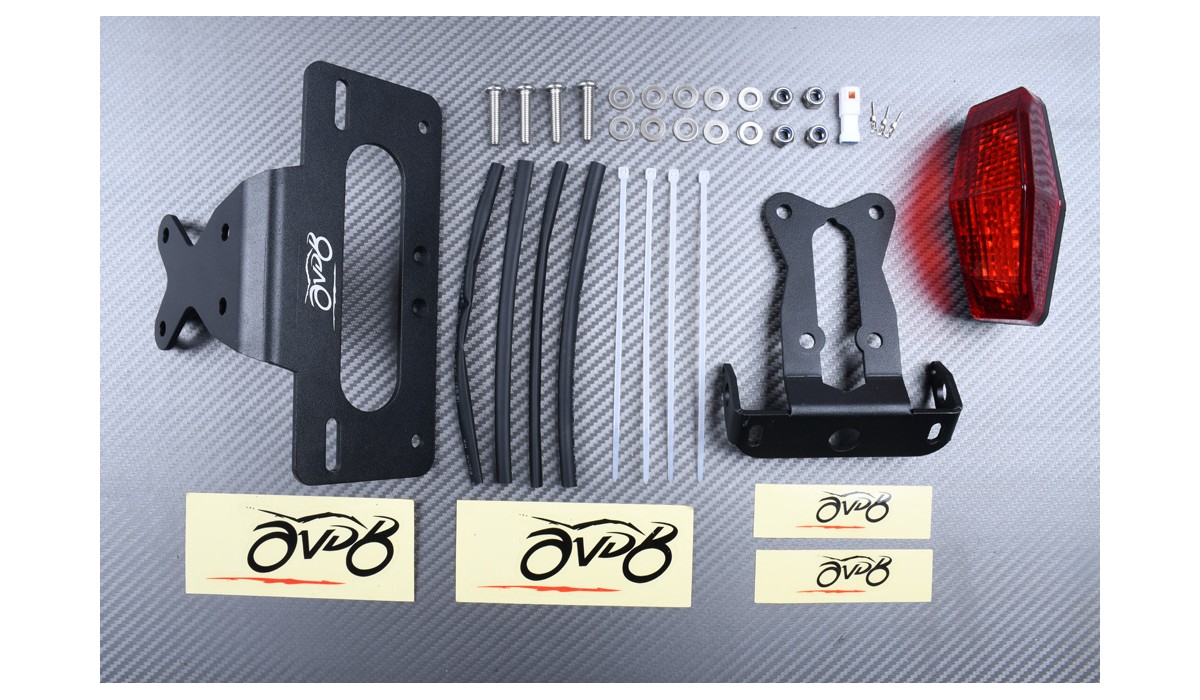 Portatarga Revo Slim KTM 790 Duke / 890 Duke R (2018-2023) – GroFaTec Omologato ITA, Con Luce LED E Supporto Targa In Alluminio