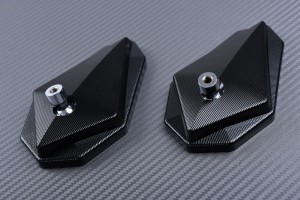 Pair of Bar End Rearview Mirrors in Anodised Aluminum