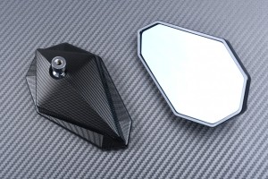 Pair of Bar End Rearview Mirrors in Anodised Aluminum