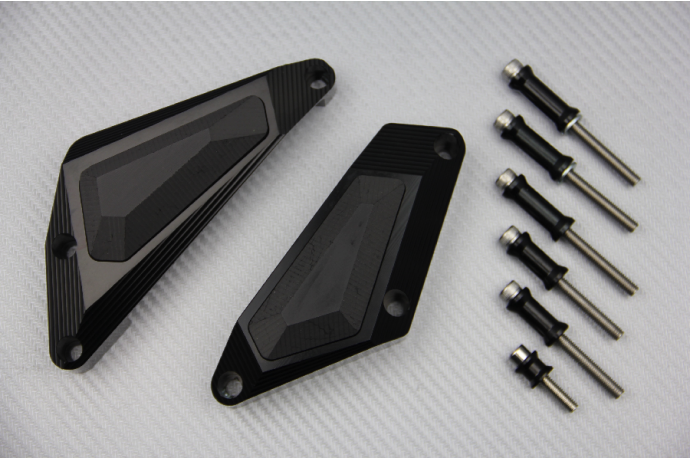 MT-07 Rahmen Crash Pads 2014-2018 - Gold CNC Aluminium Motorrad Schutz