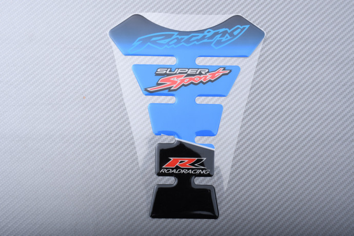 Protège-réservoir Moto 3D Ghost Blue - Universel 19x22 Cm - Résistant UV, Essence, Lavage - Fabriqué En Allemagne