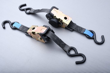 2X Tie down strap with ratchet and automatic rewinder