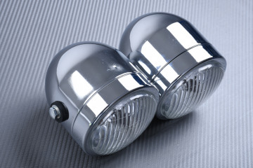 Adaptable Round double Headlight with Bulbs