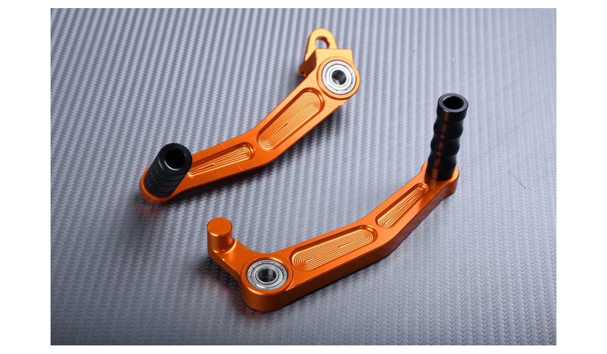 Universal Motorcycle Anti Falling Exhaust Pipe Protection Bar Frame Sliders For Duke RC 125 200 390 690 790 890 R 790 890 Adventure 690 Enduro R SMC-R Enduro 701 Orange