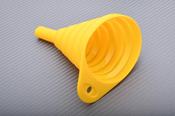 Foldable rubber funnel in various colors