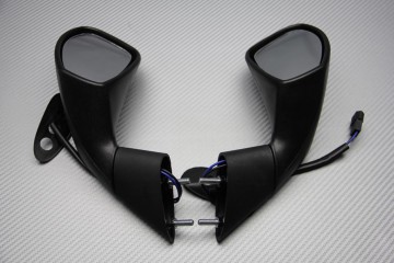Indicatori Di Direzione Per Specchietti Retrovisori, Paio, Per Aprilia RSV 1000 E Peugeot XR7, Colore Nero/orange