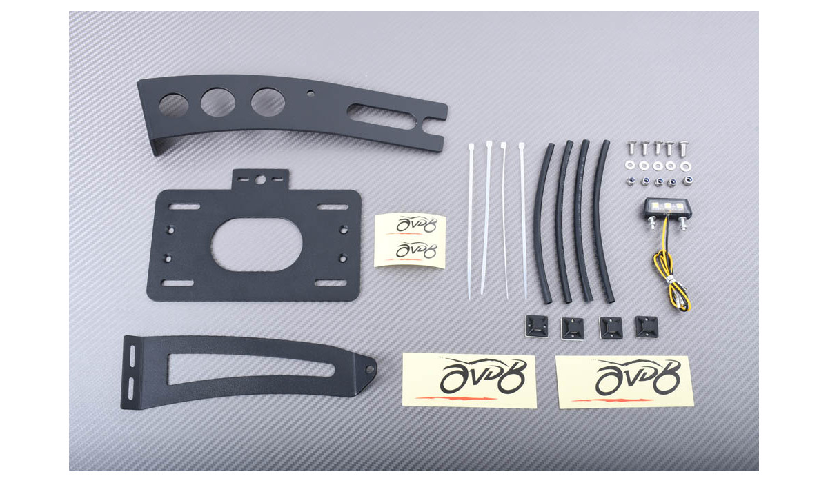 Portamatrícula lateral + Luz de matrícula LED