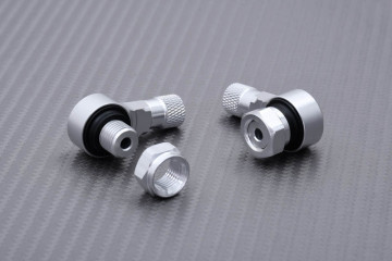 Pair of Anodised Aluminum Angled Valve Stems 11.3 mm - DESIGN 2