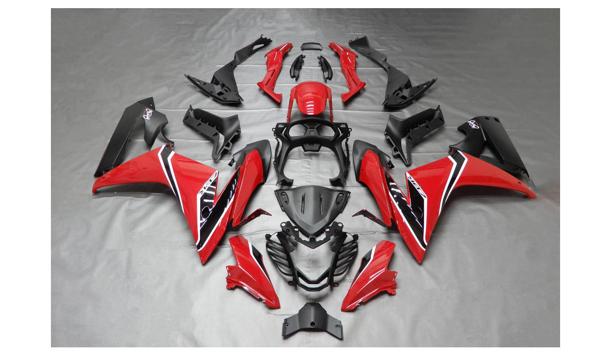 Paire Poignée 3D Rouge Noirs à Partir De Moto Cross Enduro Motard Trial  Route