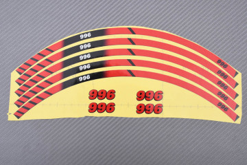 Stickers de llantas Racing DUCATI - Modelo 996