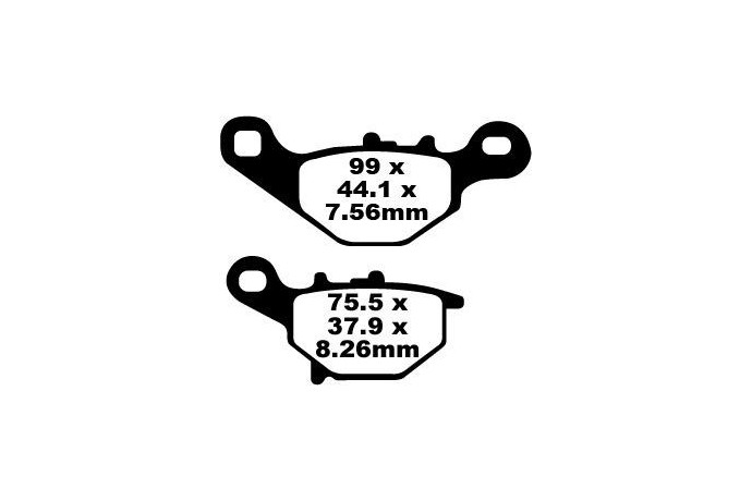 Jeu de plaquettes de frein EBC FA230TT Utilisation Route