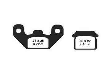 Set of EBC brake pads Road use FA480