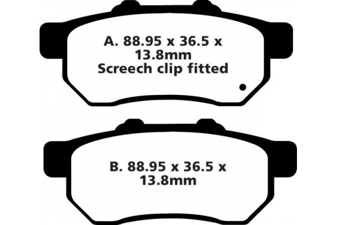 Set of EBC brake pads Road use FA478TT