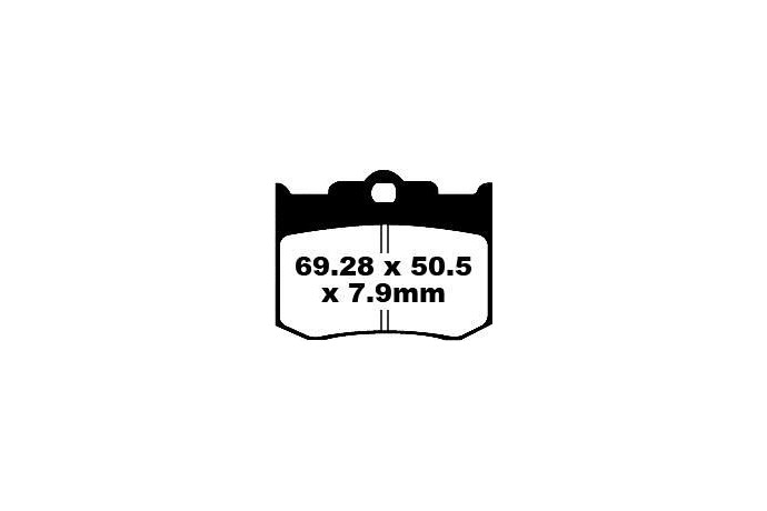 Jeu de plaquettes de frein EBC FA420HH Utilisation Route