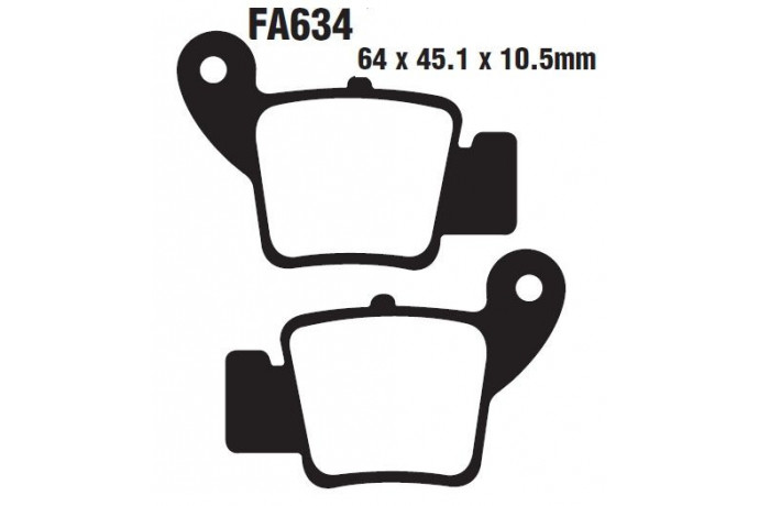 Jeu de plaquettes de frein EBC FA634TT Utilisation Route